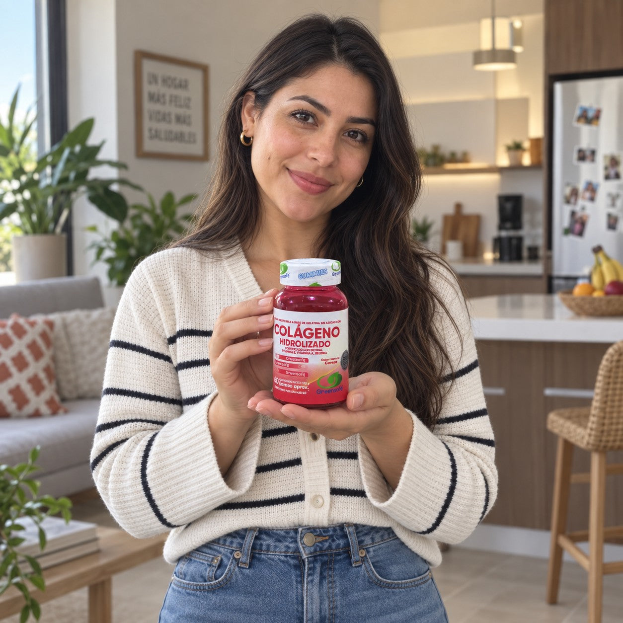 2. Cada frasco trae 60 gomitas, sabor natural cereza.